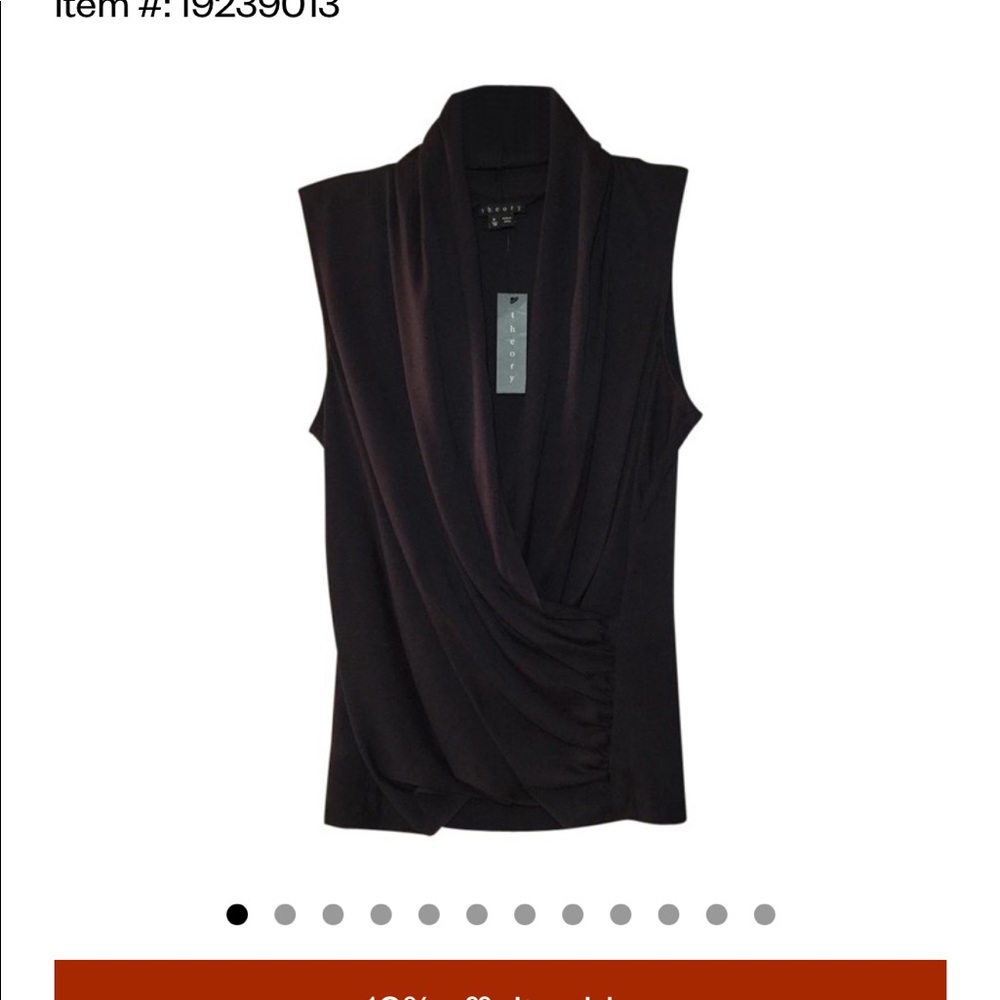 Theory Derona Silk Crossover Top M